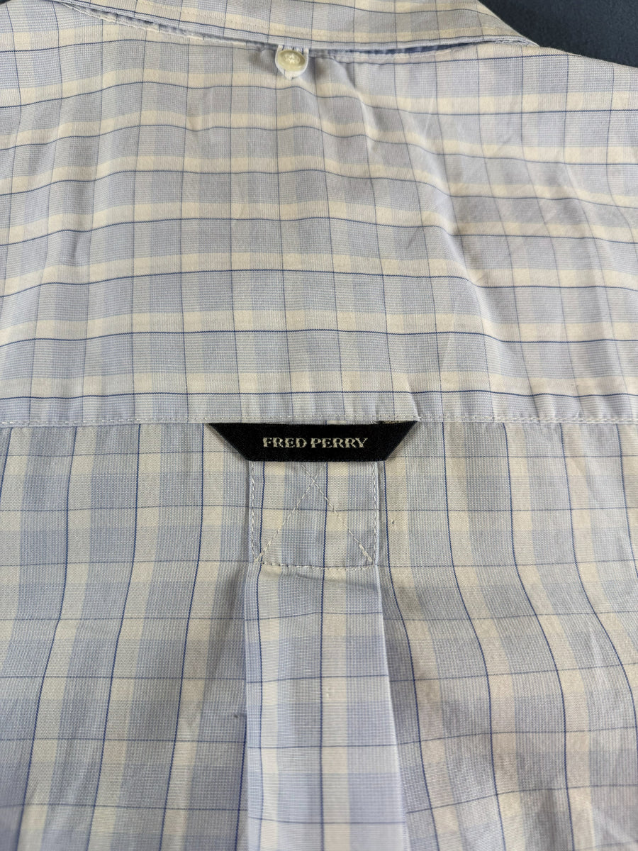 Fred Perry Blouse blauw geruit