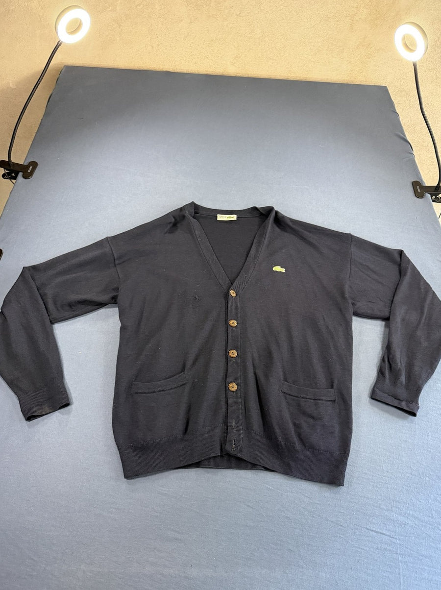 Blauw Lacoste cardigan (knoopvest), maat XXL