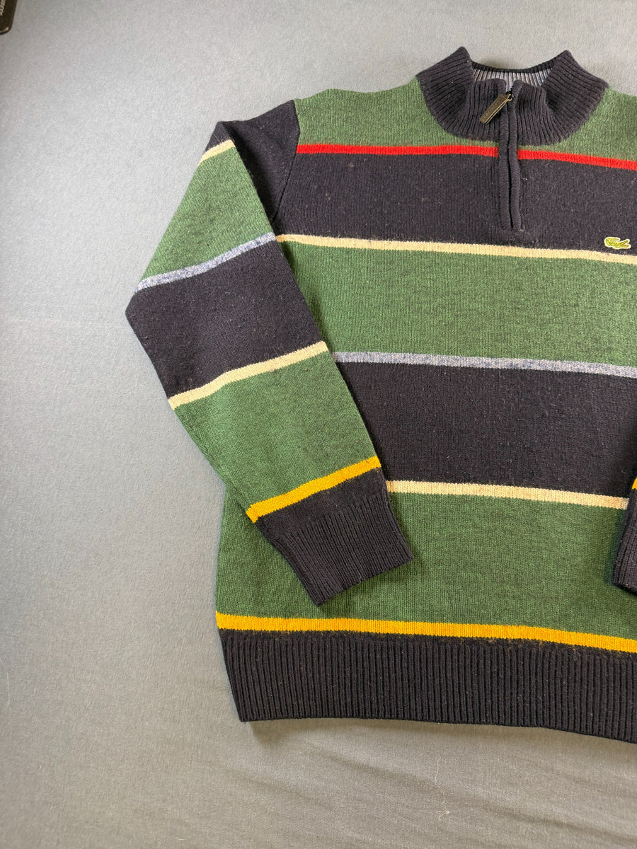 Lacoste Trui groen gestreept