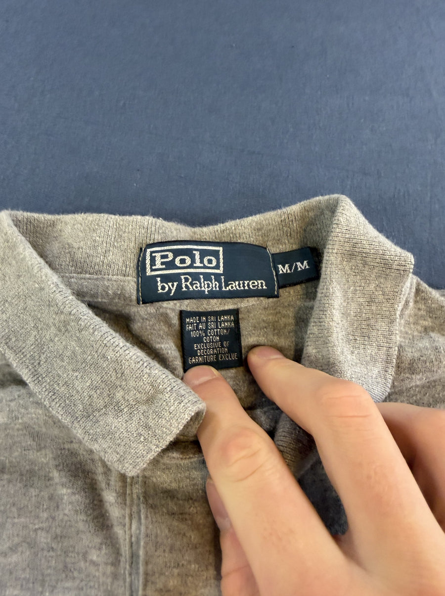 Grijze piqué polo van Polo Ralph Lauren (poloshirt), maat M