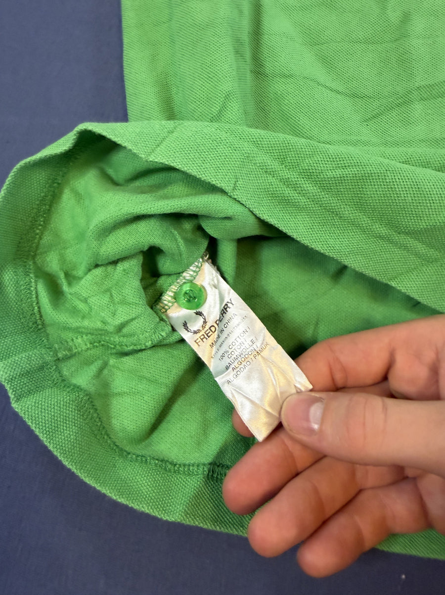 Groen poloshirt van Fred Perry, maat L (piqué polo / piquéshirt) katoen