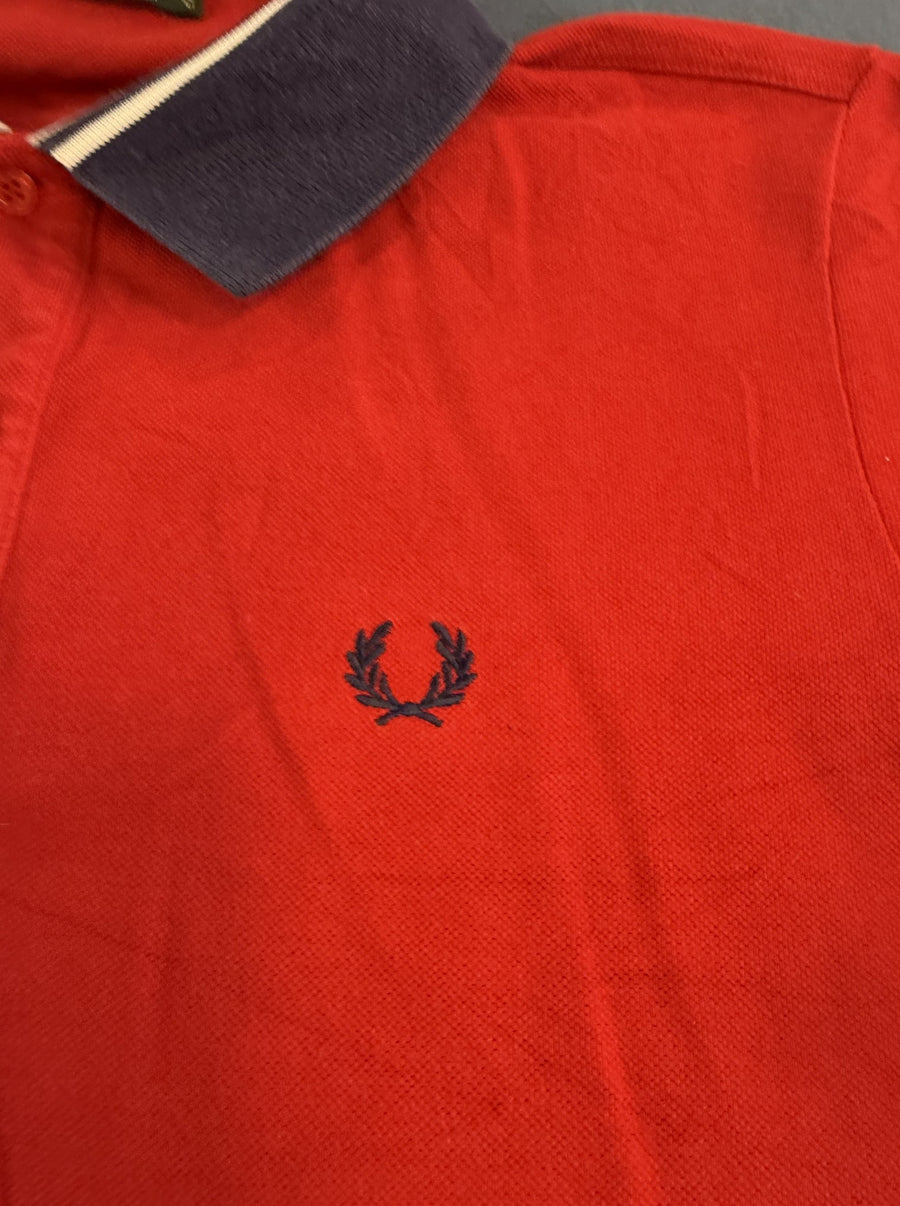 Rode Fred Perry polo maat M (piqué shirt, Special Edition)