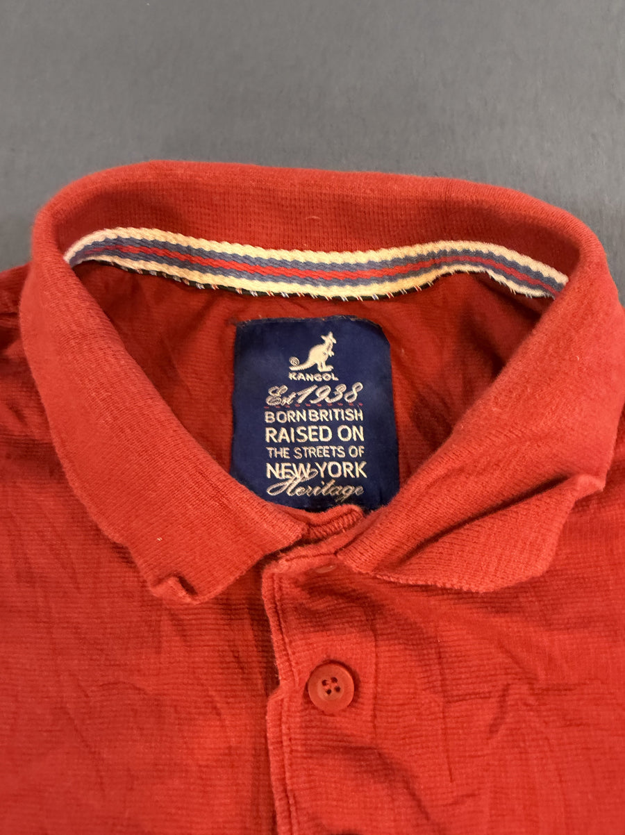 Rood poloshirt (Kangol polo), maat L