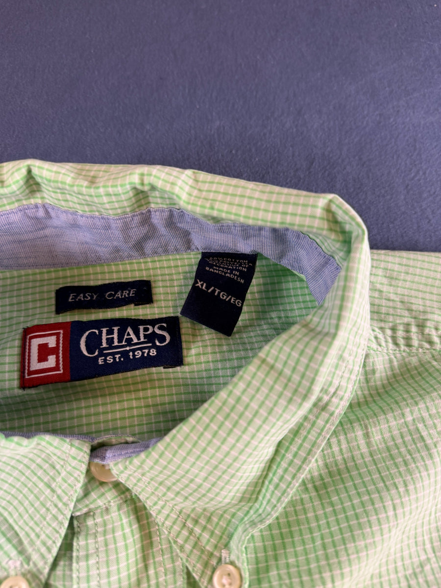 Chaps Blouse groen geruit