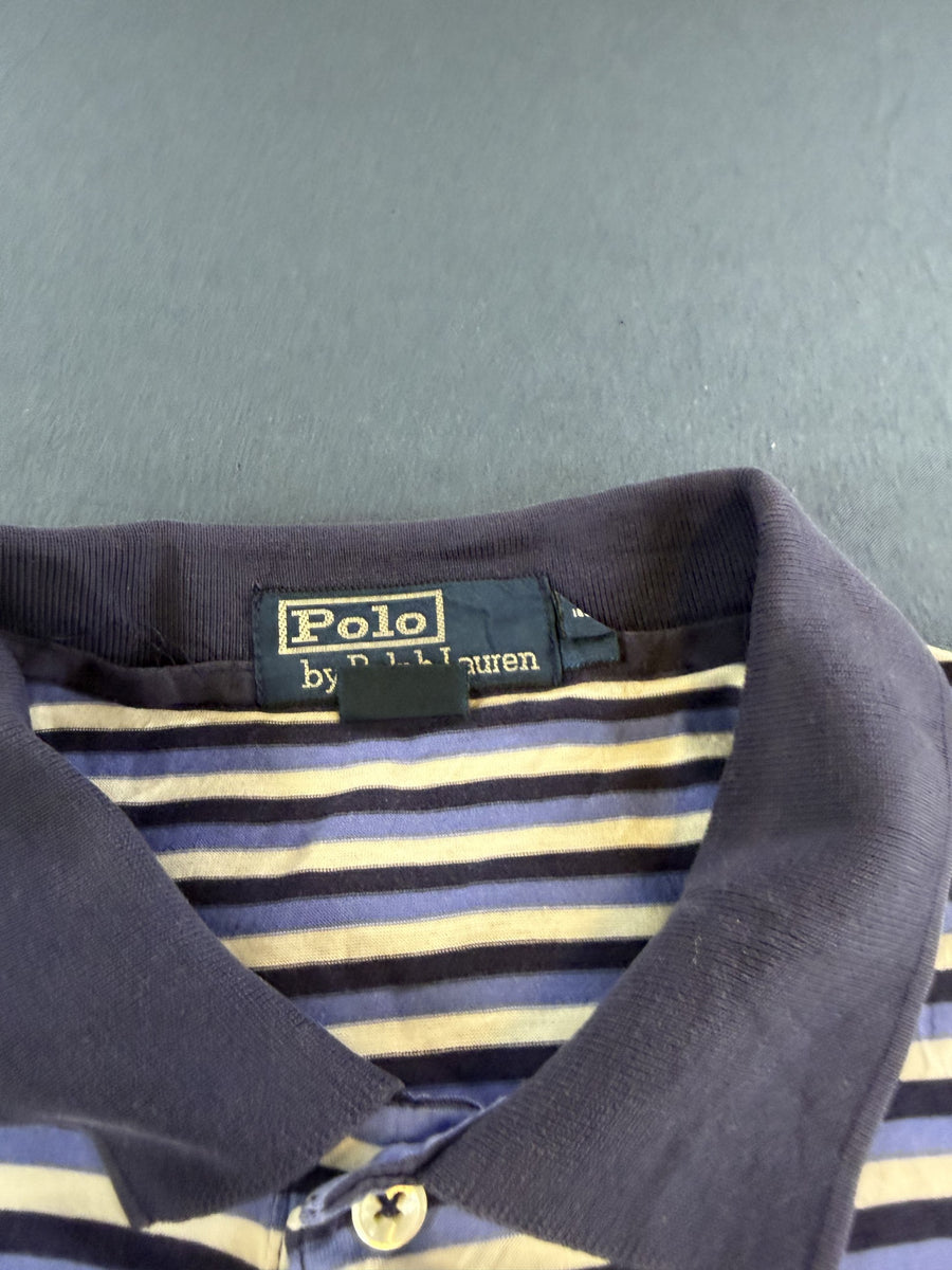Polo Ralph Lauren polo blauw gestreept heren maat M katoen poloshirt