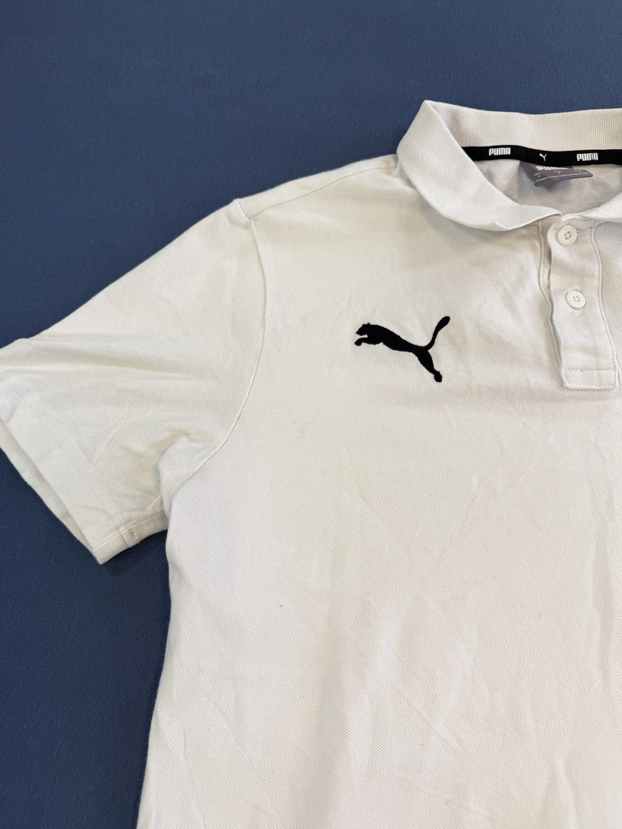 Wit Puma poloshirt maat S (teamshirt / voetbalpolo) C.D. Ebro