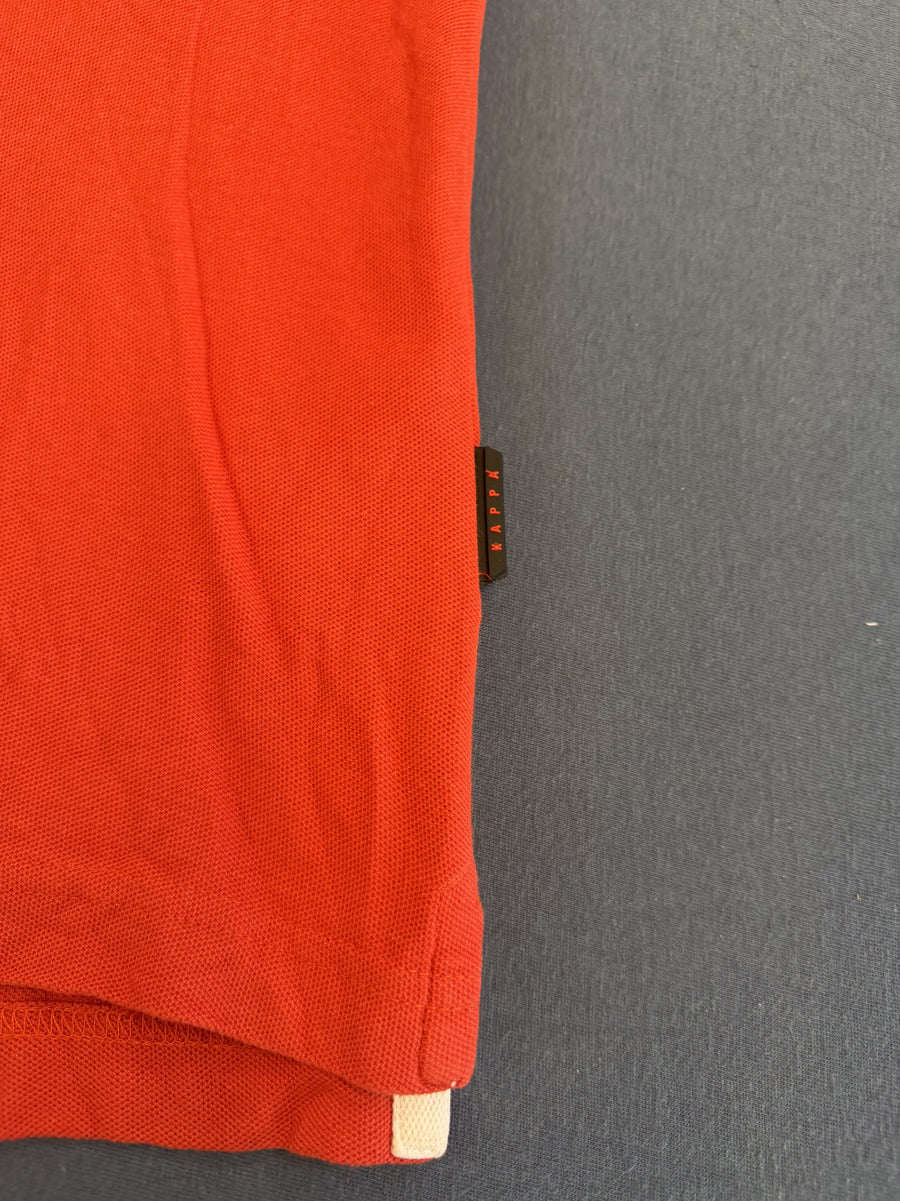 Rode Kappa polo, maat XXL (poloshirt / piquéshirt), met geborduurd Omini-logo