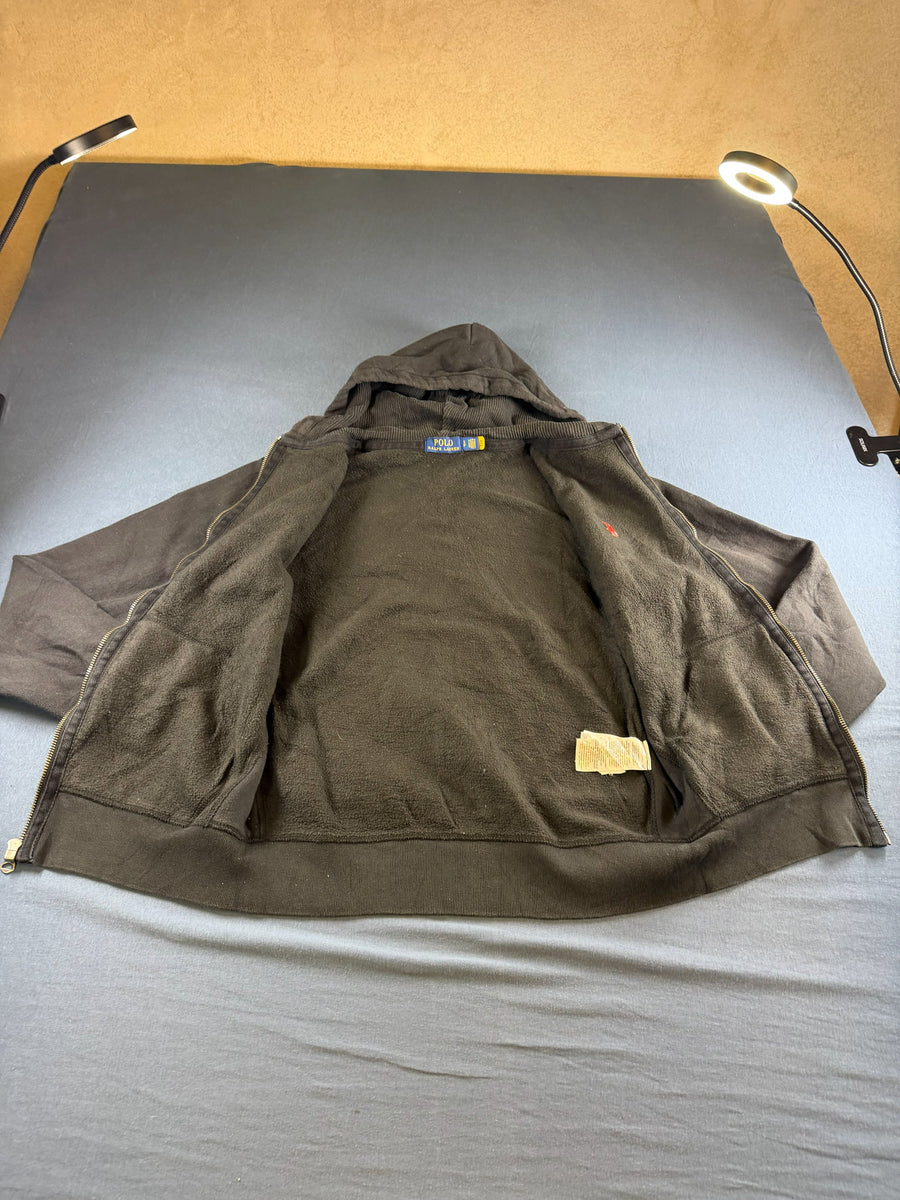 Polo Ralph Lauren hoodie met rits zwart heren maat S sweatvest ritsvest vintage