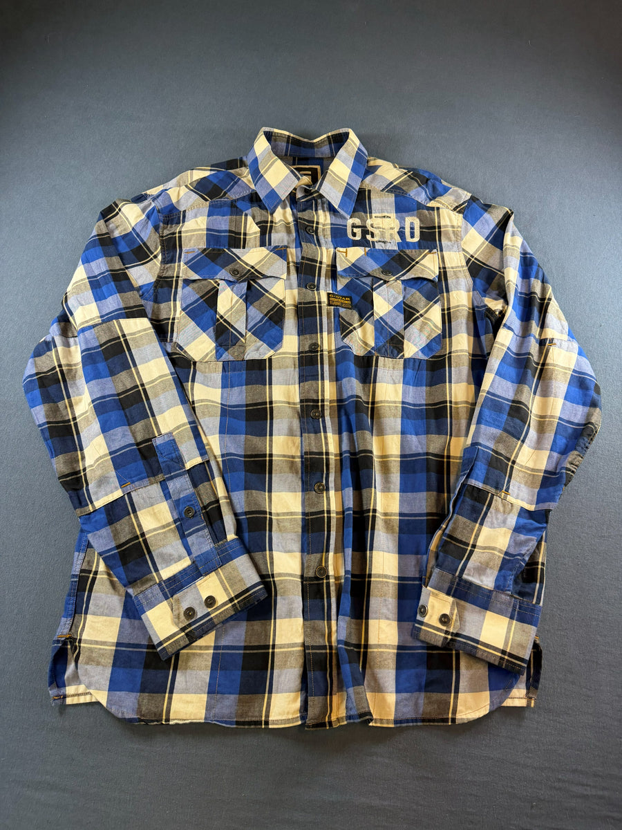 G-Star Blouse blauw geruit