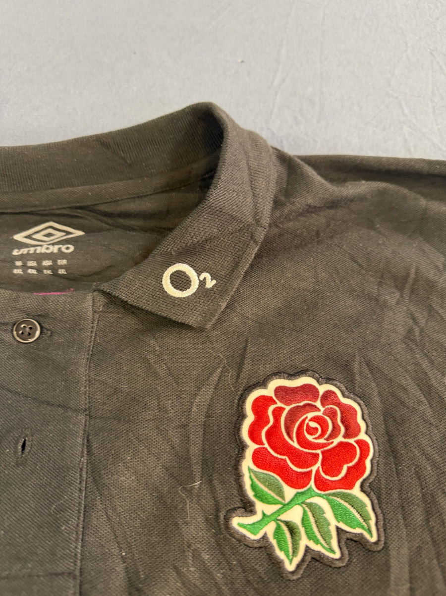Zwart Umbro rugbypolo (England RFU supportersshirt), maat 4XL