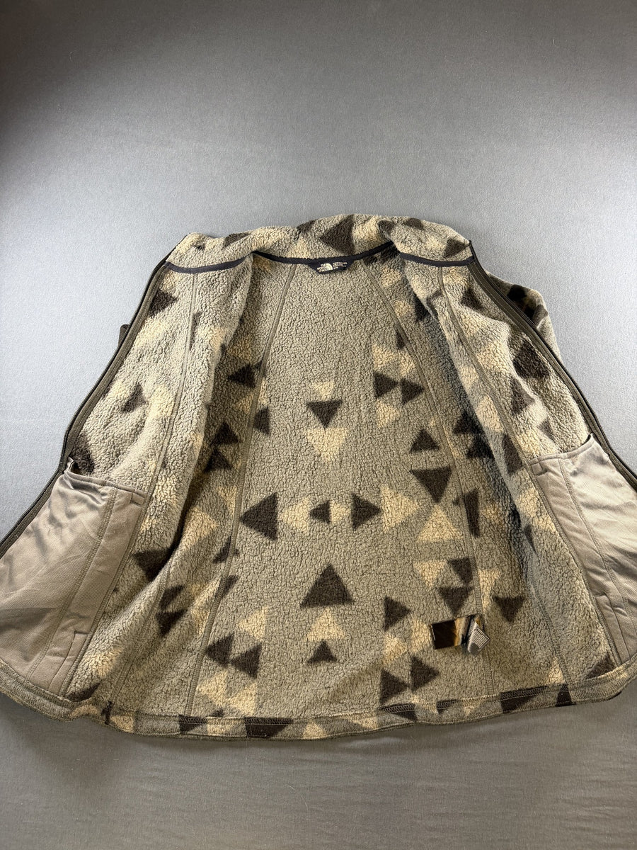 The North Face fleecejack grijs maat M driehoekprint