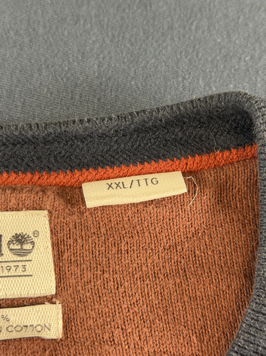 Blauwe Timberland v-halstrui (pullover / sweater) heren maat XXL