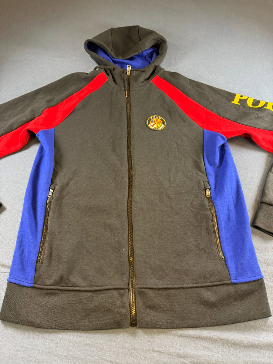 Polo Ralph Lauren Hoodie met rits zwart print