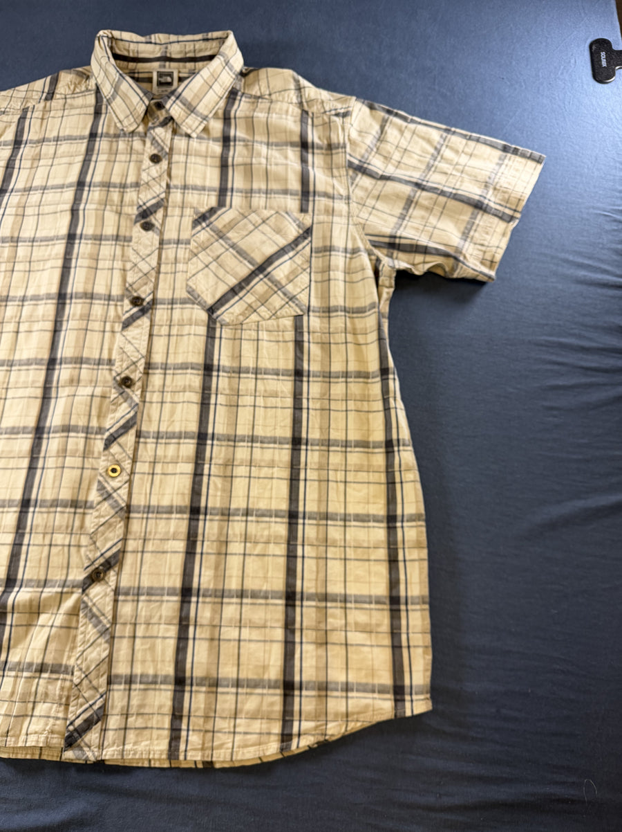 Beige flanel overhemd van The North Face in maat XL (geruit houthakkershemd)