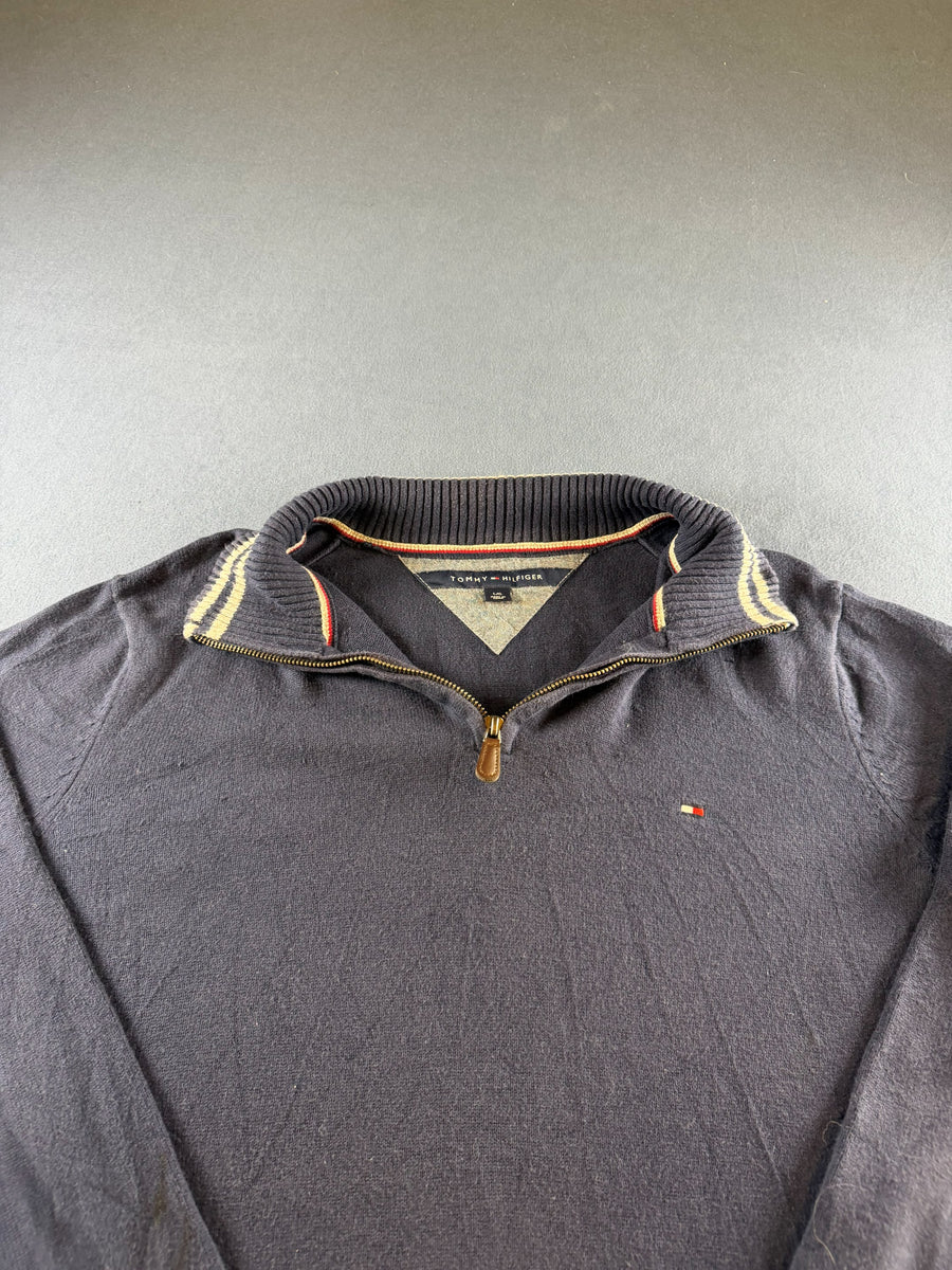 Tommy Hilfiger trui blauw heren maat L sweater pullover gebreid