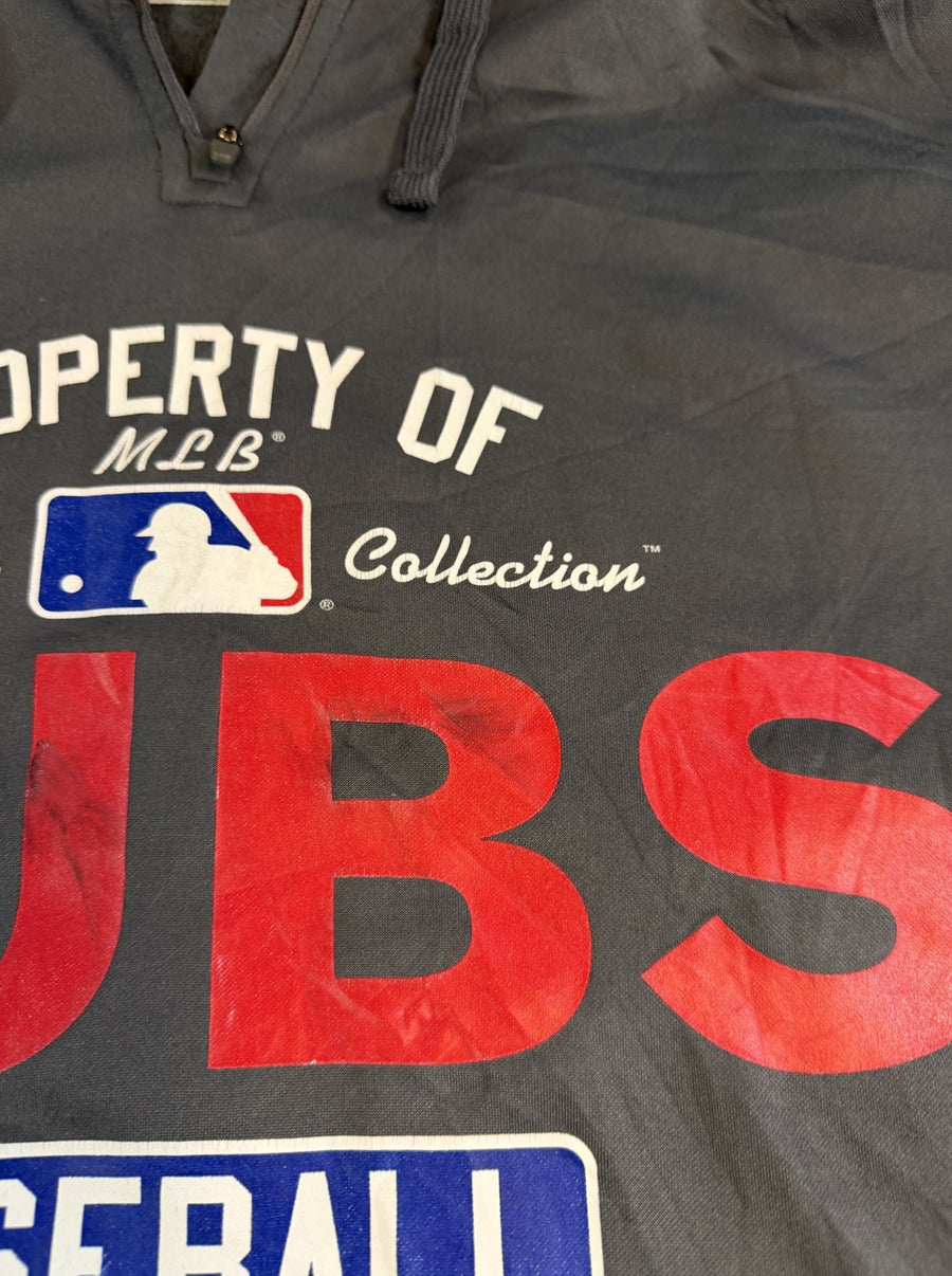 Grijze Chicago Cubs sweater (hoodie / capuchonvest), maat M - Majestic