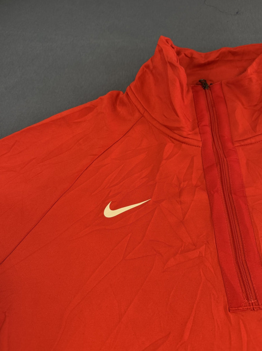 Rood Nike heren sweater (troyer / quarter zip) maat XXL