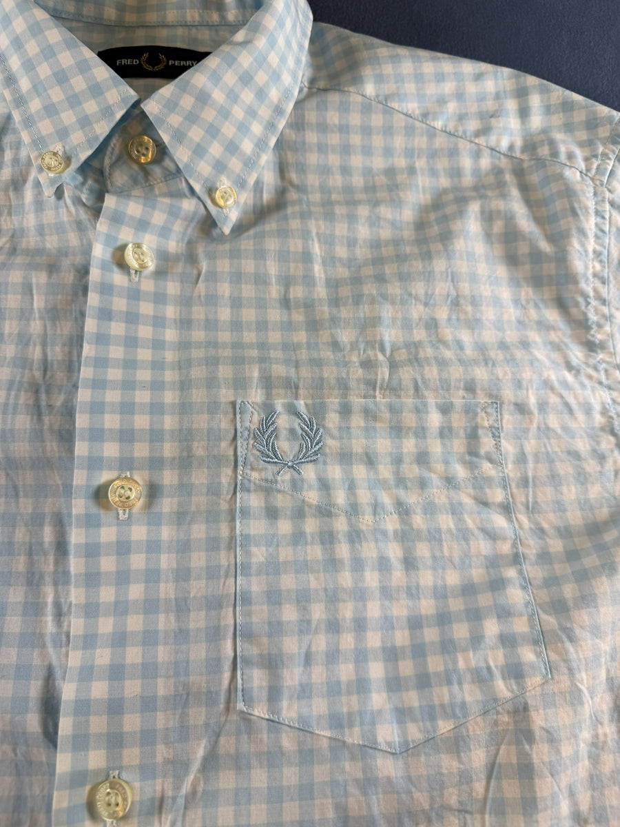 Fred Perry Blouse blauw geruit