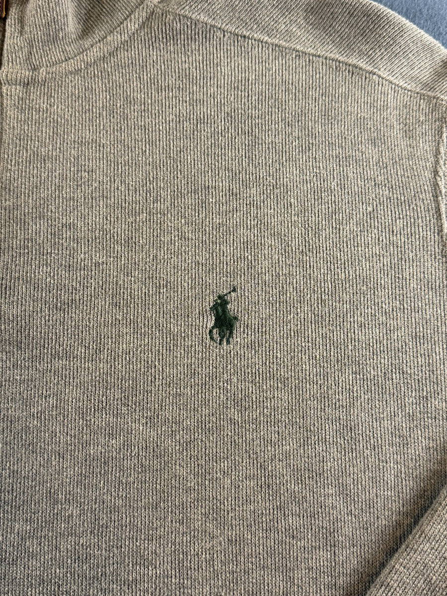 Polo Ralph Lauren trui grijs heren maat L katoen sweater sweatshirt pullover hoodie