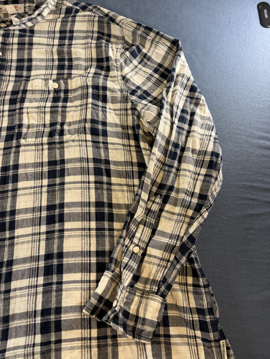 Blauw geruit flanel overhemd Lee (houthakkershemd/lumberjack blouse) heren maat XXL