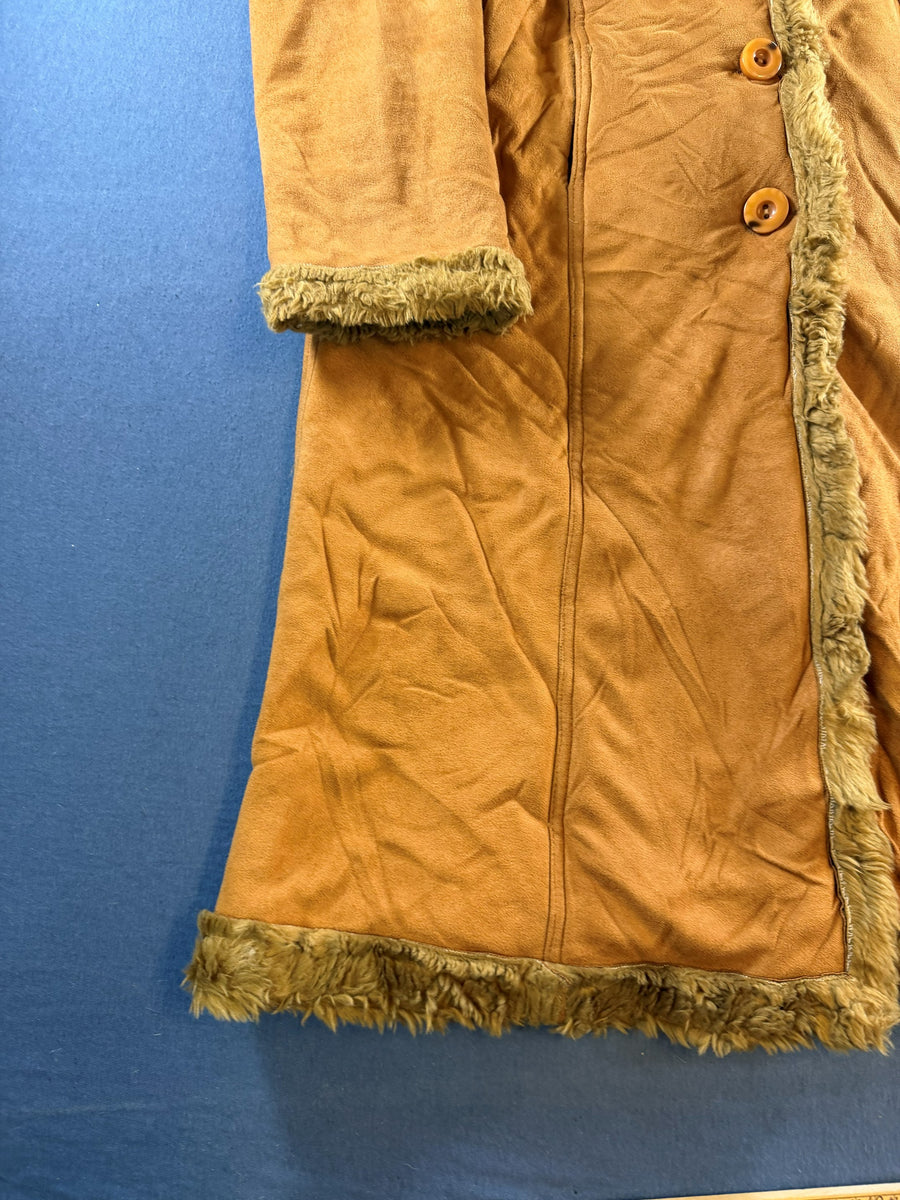 Vintage Dressing Afghaanse jas bruin dames maat S