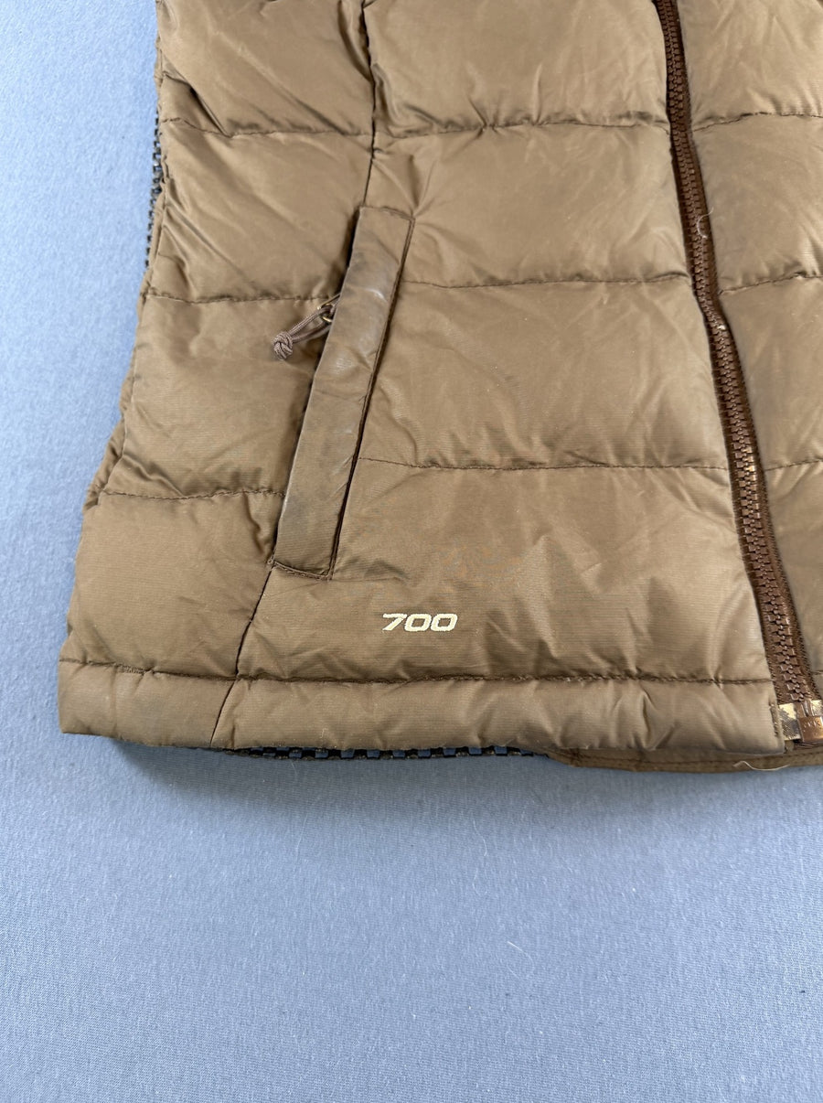 Bruin gilet (donsgilet / bodywarmer), The North Face 700, dames maat S