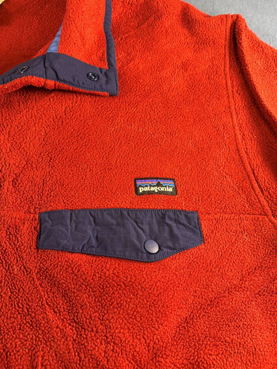 Patagonia Synchilla Snap-T trui rood heren maat L sweater sweatshirt pullover hoodie