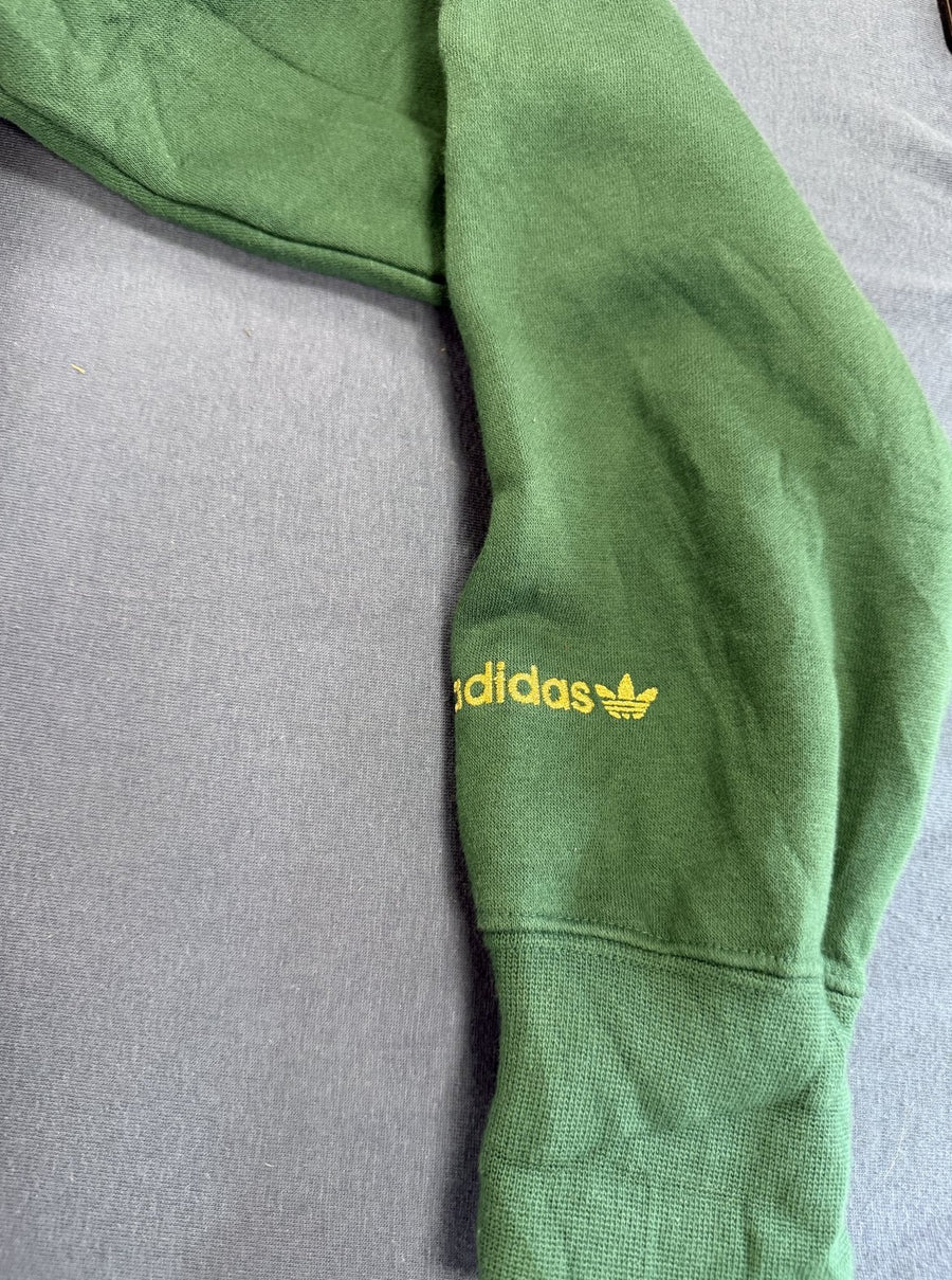 Groene adidas hoodie (capuchontrui) met Trefoil-print, maat S