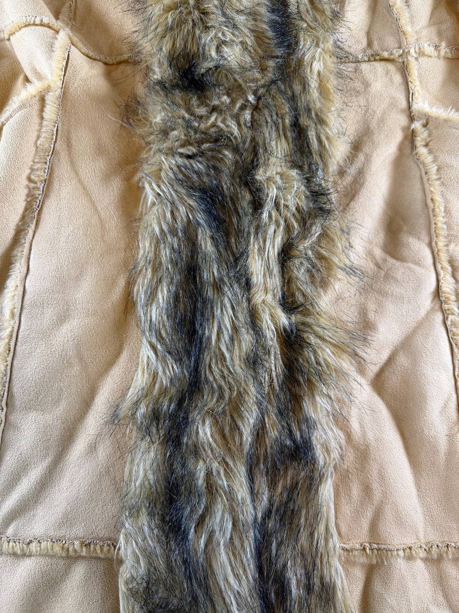 Vintage Dressing Afghaanse jas beige dames maat L