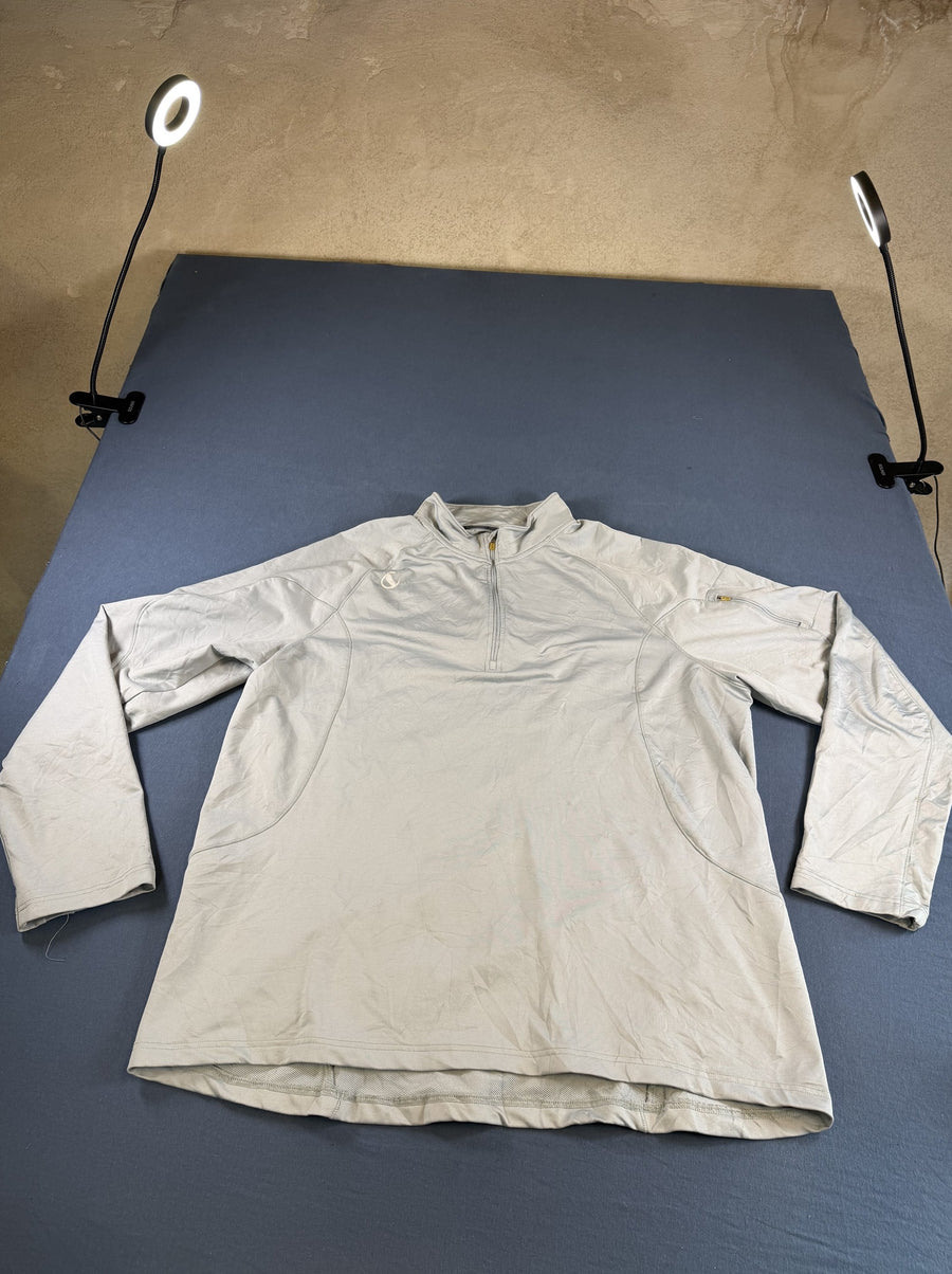 Blauwe Champion sportsweater met halve rits (quarter zip / trainingstrui), heren maat XL