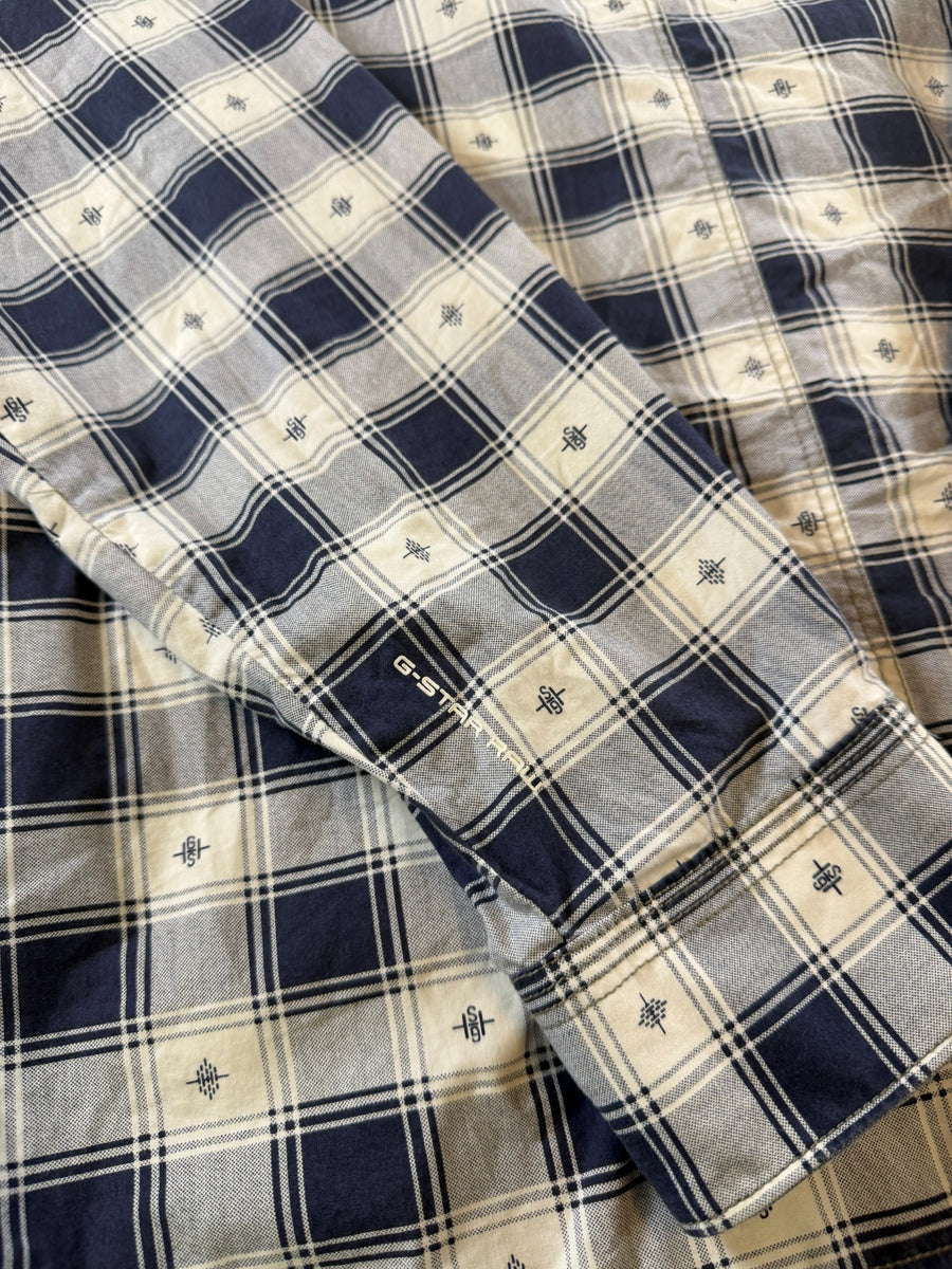 G-Star Blouse blauw geruit