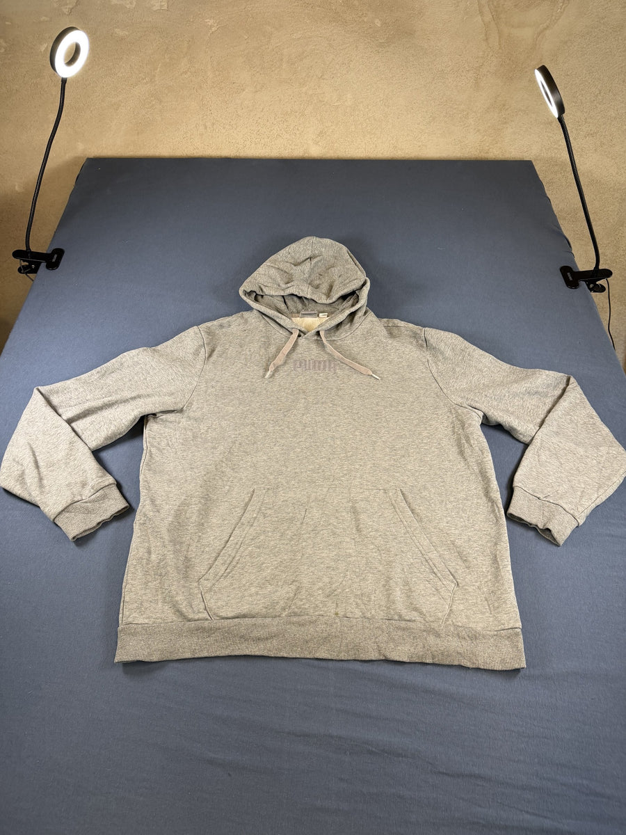 Grijze Puma hoodie (sweatvest / capuchonvest) heren – ruim vallend in maat XL
