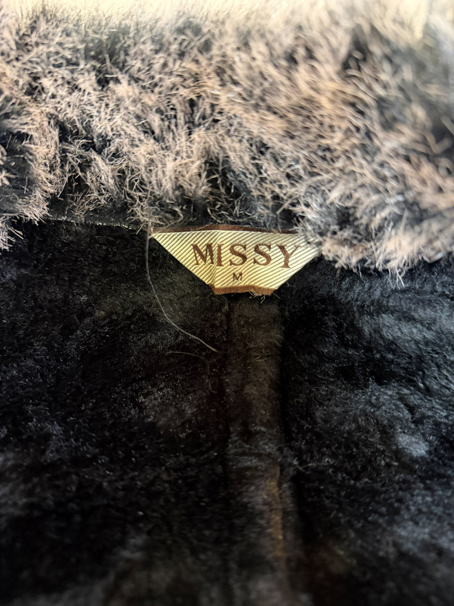 Vintage Dressing Afghaanse jas bruin dames maat M