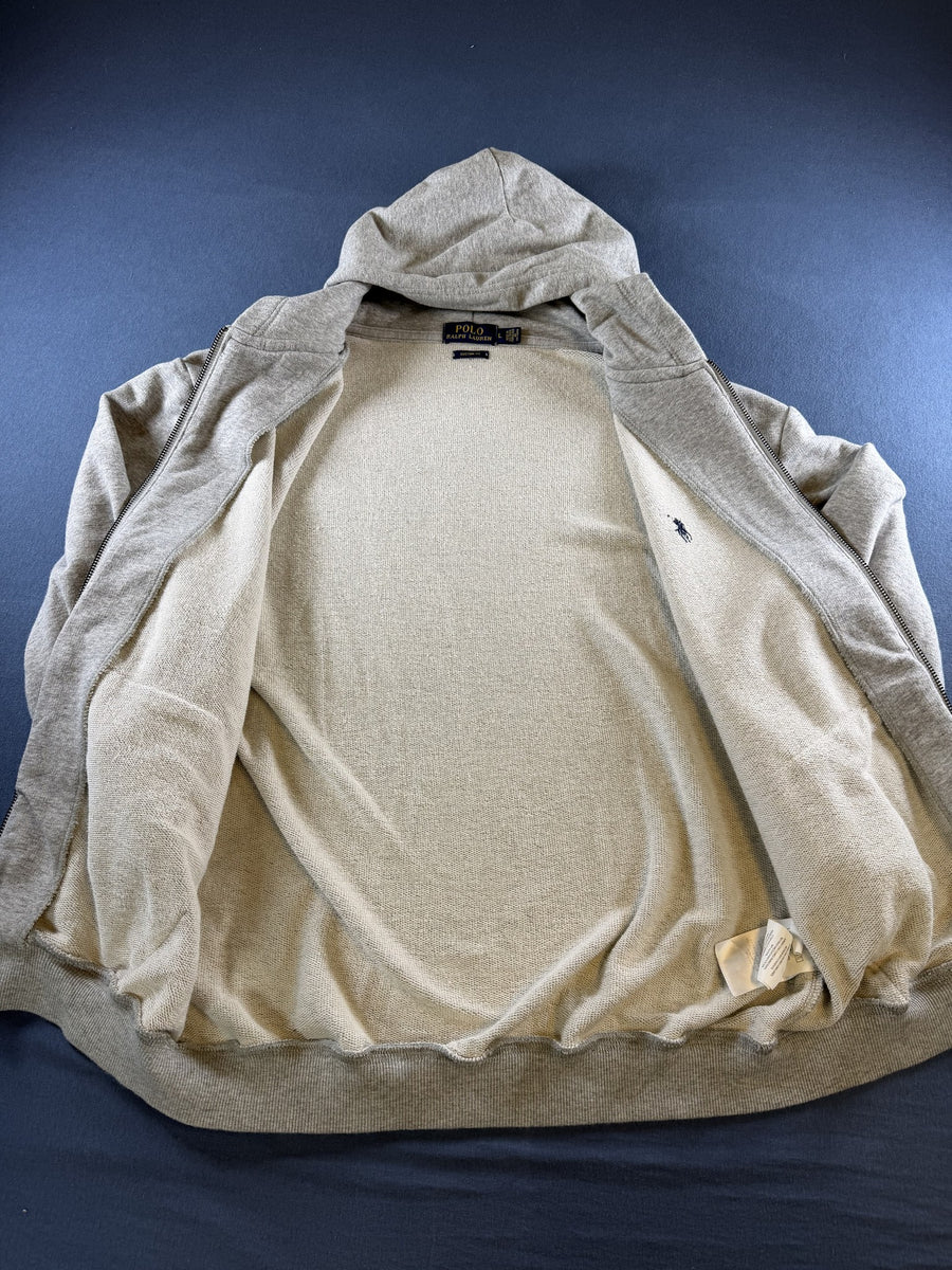 Polo Ralph Lauren Hoodie met rits grijs gemêleerd