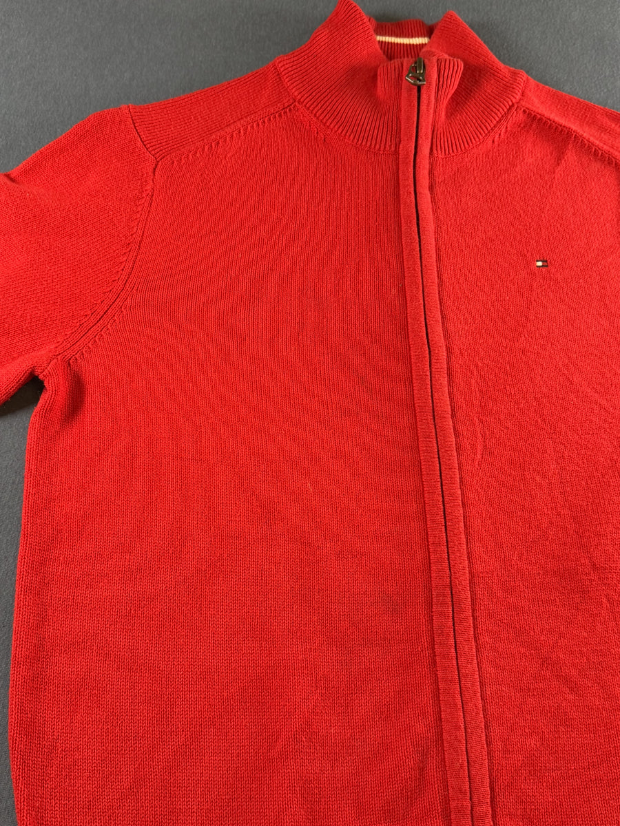 Rode Tommy Hilfiger quarter zip maat 152 (fleecevest / fleecetrui)