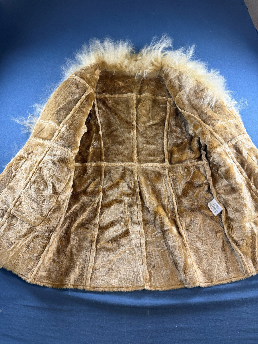 Vintage Dressing Afghaanse jas beige dames maat M
