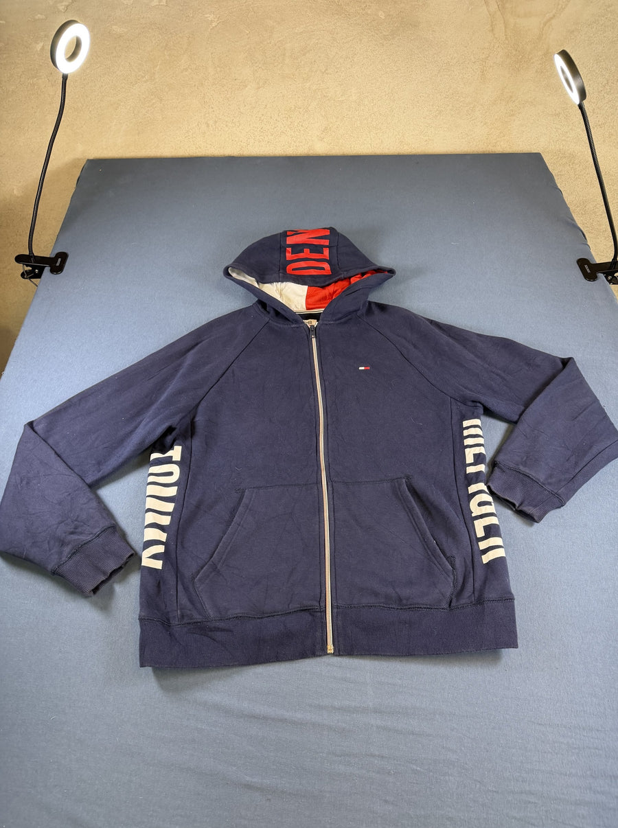 Navyblauw Tommy Hilfiger ritsvest (hoodie / capuchontrui) heren maat L