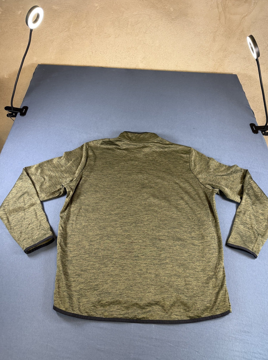 Groen fleecevest van Under Armour (quarter zip sporttrui), maat L - relaxed fit