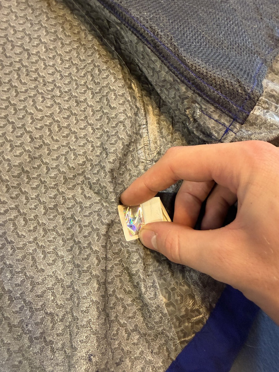 Blauwe The North Face regenjas, maat L (shell jas / windjak)