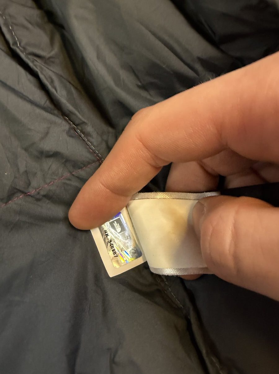Rode donsjas van The North Face (puffer/gewatteerde winterjas), maat L, 550 fill