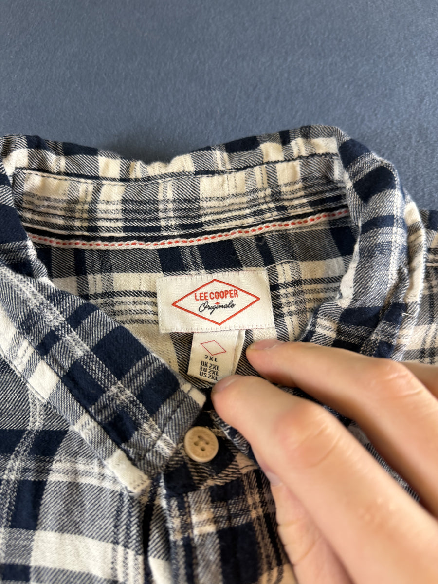 Blauw geruit flanel overhemd Lee (houthakkershemd/lumberjack blouse) heren maat XXL