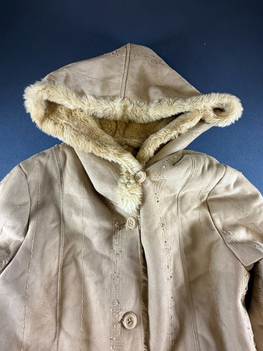 Vintage Dressing Afghaanse jas beige dames maat XL