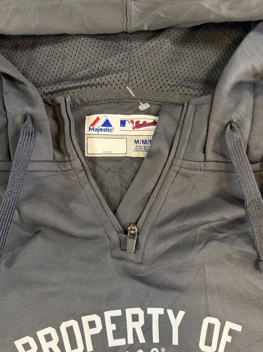 Grijze Chicago Cubs sweater (hoodie / capuchonvest), maat M - Majestic