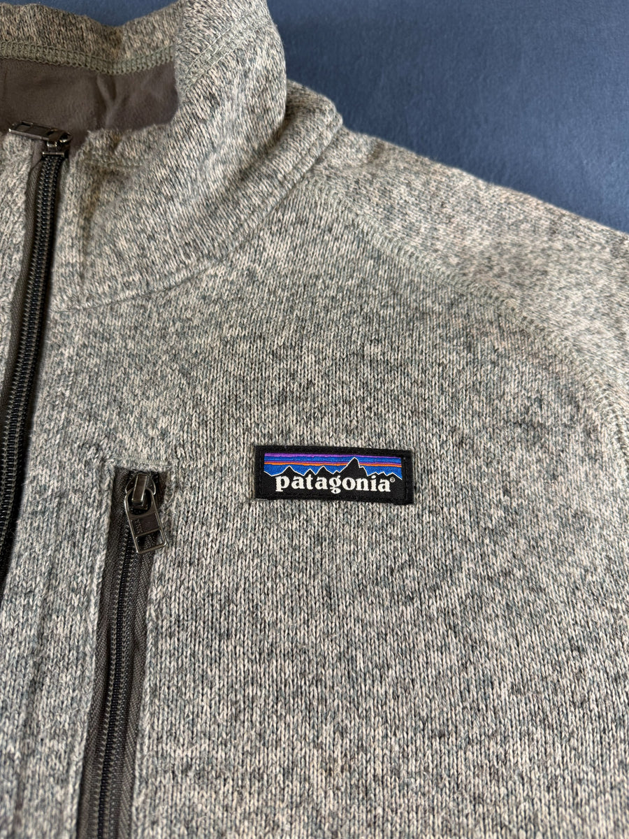 Patagonia fleece vest grijs gemêleerd heren maat L fleecevest fleecejack vintage