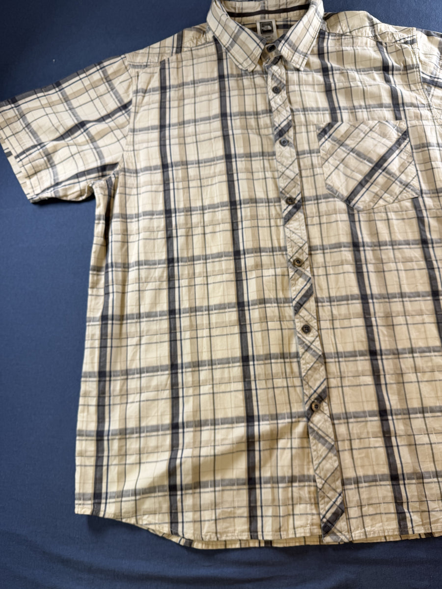 Beige flanel overhemd van The North Face in maat XL (geruit houthakkershemd)