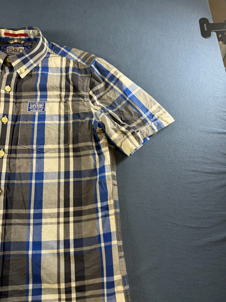 Superdry Blouse grijs geruit