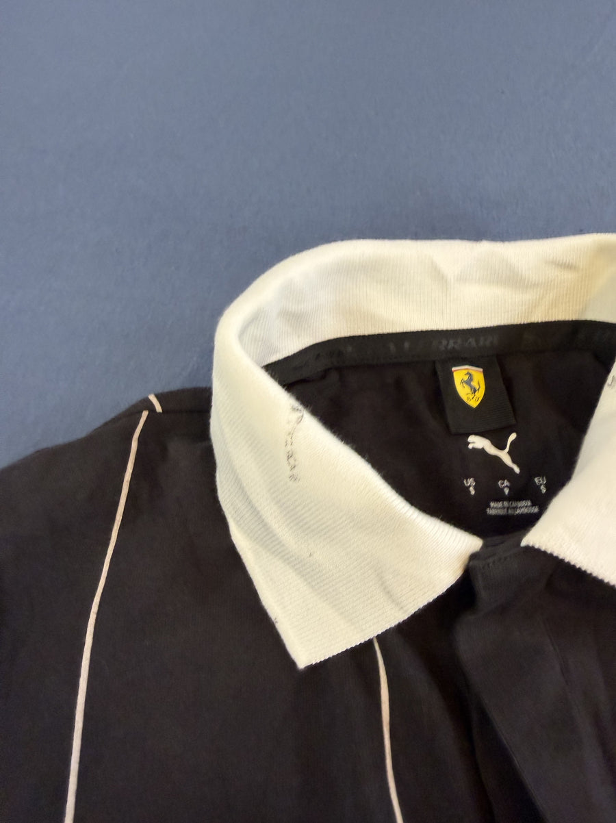 Zwarte Puma Scuderia Ferrari polo (poloshirt) heren, maat S