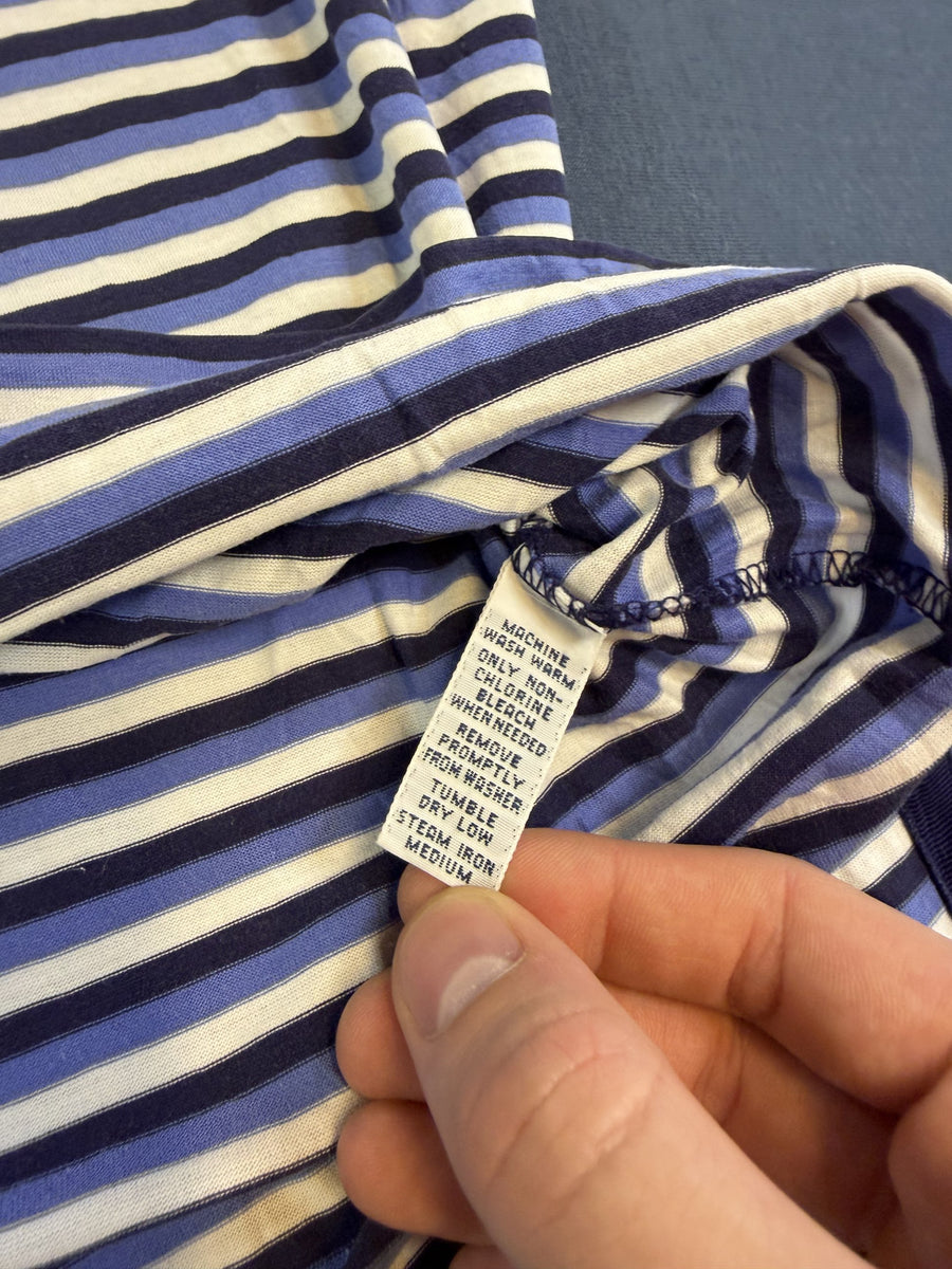 Polo Ralph Lauren polo blauw gestreept heren maat M katoen poloshirt