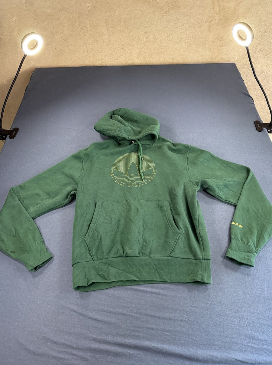 Groene adidas hoodie (capuchontrui) met Trefoil-print, maat S