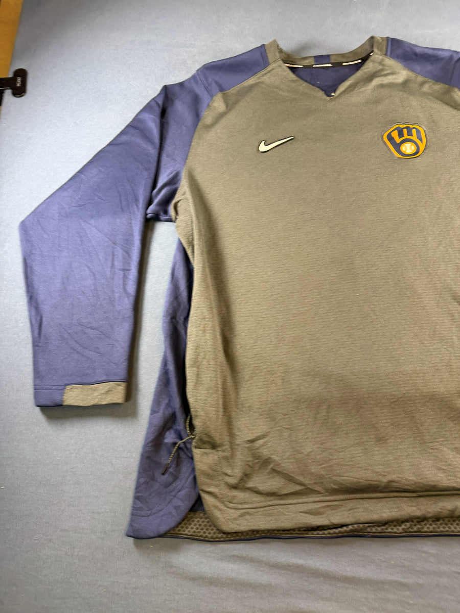 Nike Sportshirt grijs Milwaukee Brewers